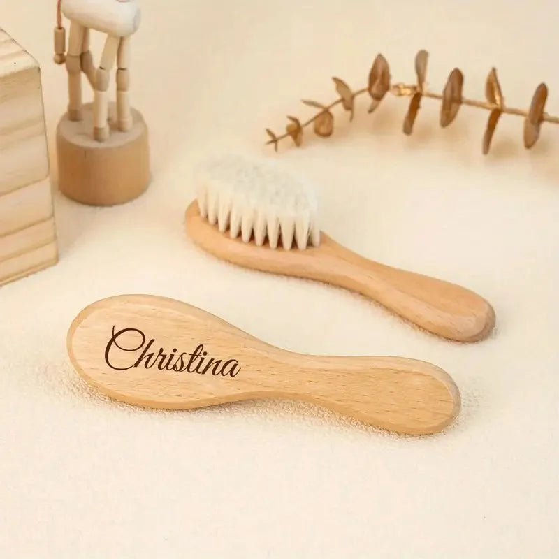 1 Personalized Baby Hairbrush Shower Gift Custom Engraved Baby Brush a Keepsake for Newborns The Perfect Present for New Mothers