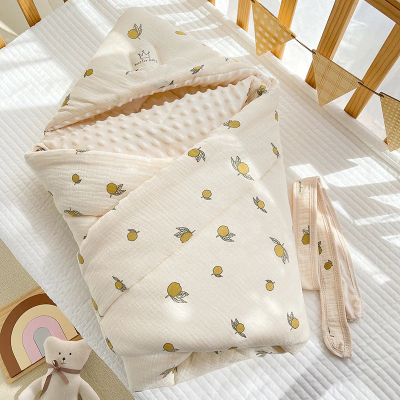 Newborn Crepe Beanie Fleece Quilted Bag